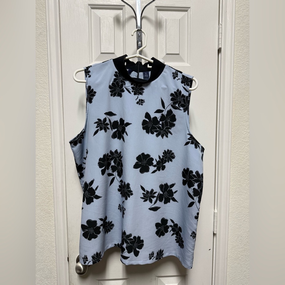 Chase Bank Lands' End Black Blouse